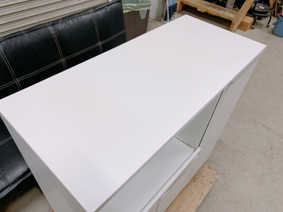 中古 NITORI ニトリ レンジ台 RE9090 ホワイト レンジラック 食器棚 