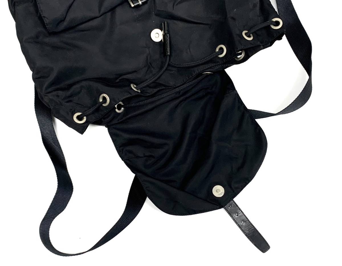 PRADA プラダ リュック テスート ナイロン 巾着型 三角プレート ロゴ 
