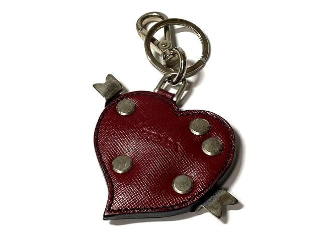 PRADA　プラダ　キーホルダー　キーリング　ハート　チャーム