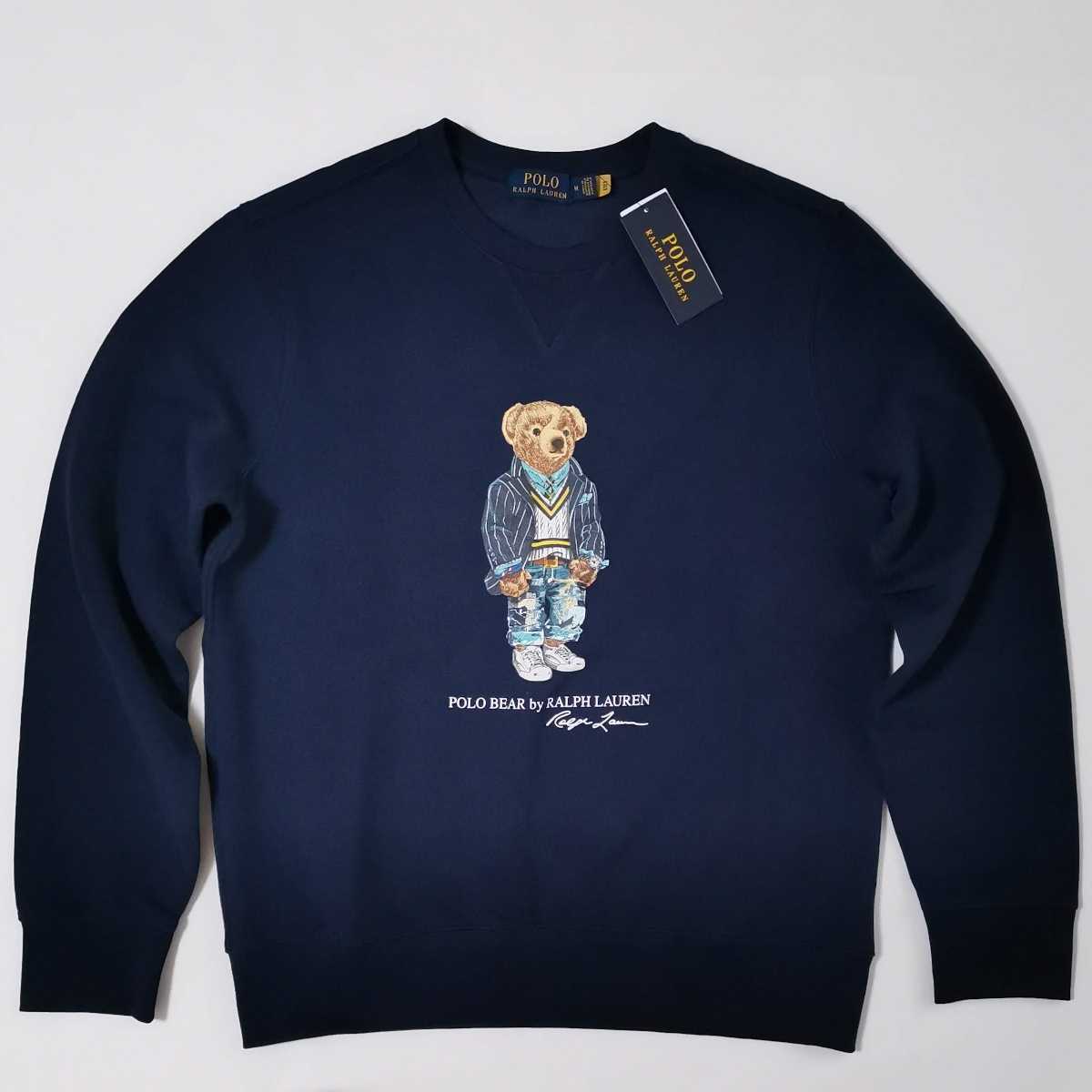 送料無料！ Ralph Lauren ポロベア スウェット ネイビー メンズ M