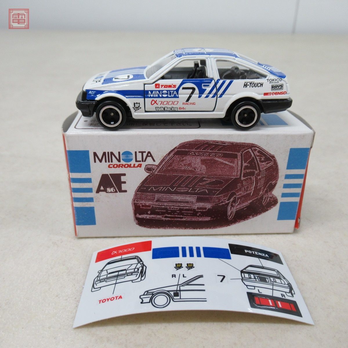 トミカ ミノルタ トヨタ カローラレビン AE86 α-7000 1985 アイアイ 