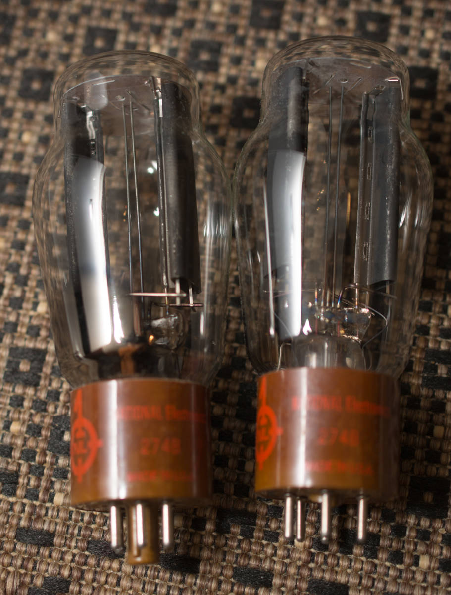 【値下げしました】真空管 National Electronics製 274B Western Electric Company NATIONAL Electronics. 274B 2本セット