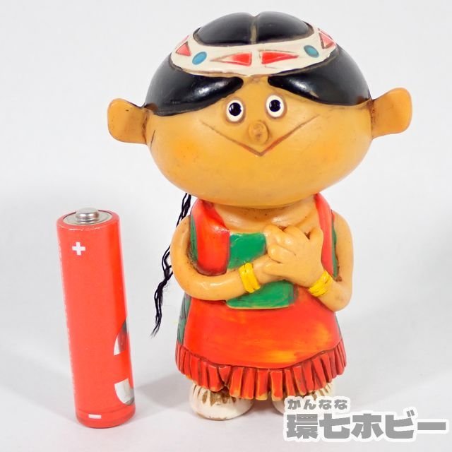 昭和レトロ 当時物 シスコ シスコーン坊やチョコちゃん ソフビ 2WM41 当時物 シスコ シスコーン チョコちゃん ソフビ 女の子/企業物