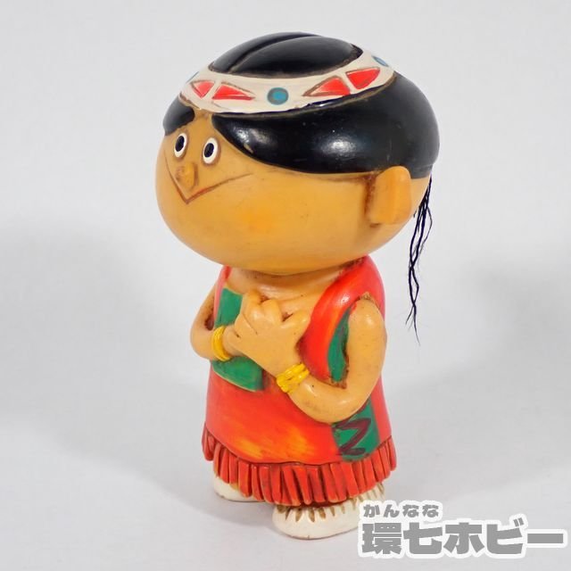 2WM41 当時物 シスコ シスコーン チョコちゃん ソフビ 女の子/企業物