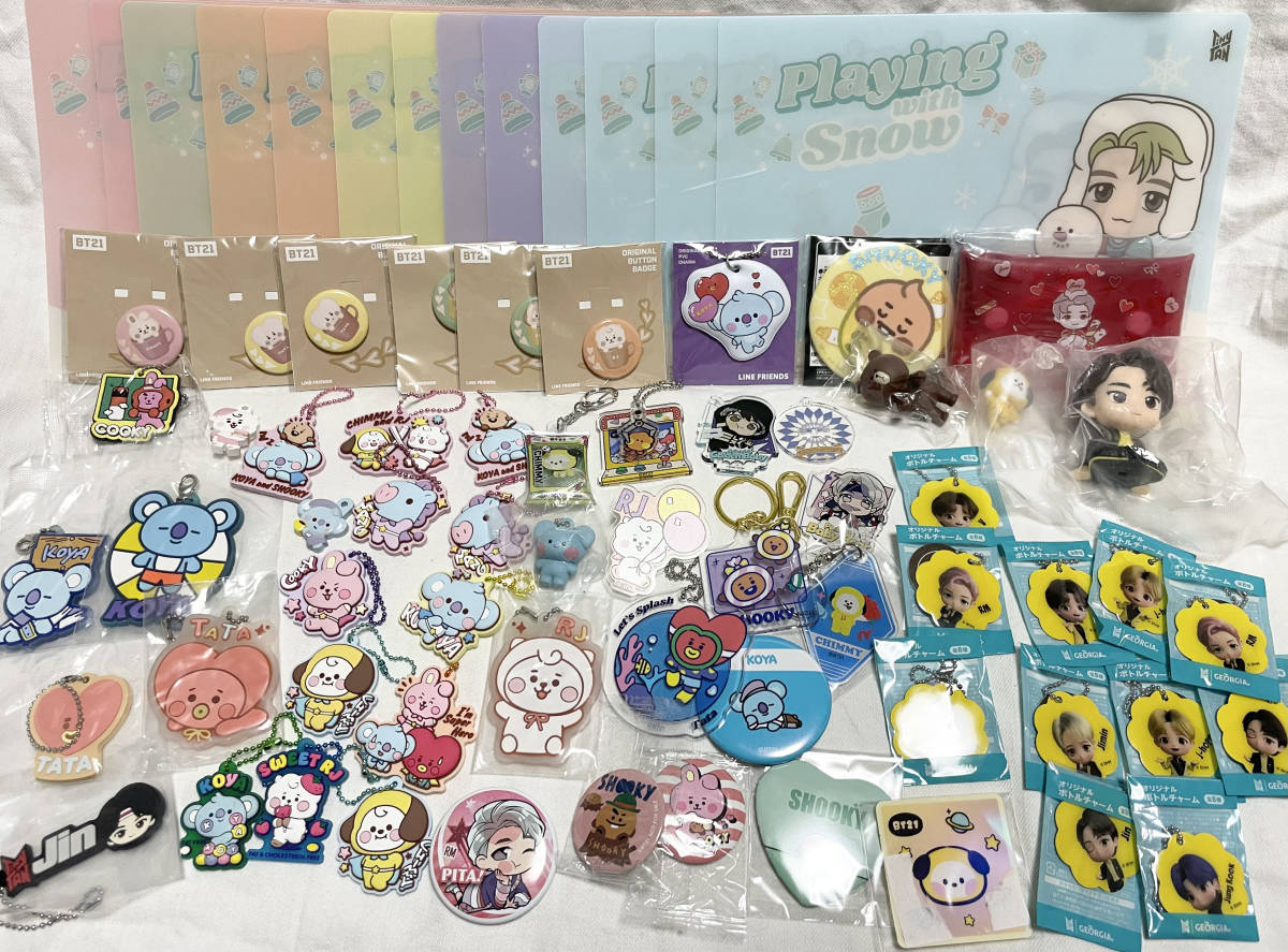 ♪100すた◇ 防弾少年団 BTS Tinytan BT21 ストラップ Suga 缶バッジ 