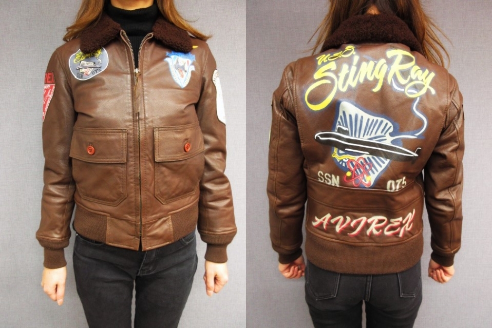 S 美品 アヴィレックス レディース G-1 レザーフライトジャケット （革ジャン レザージャケット AVIREX 女性 アビレックス