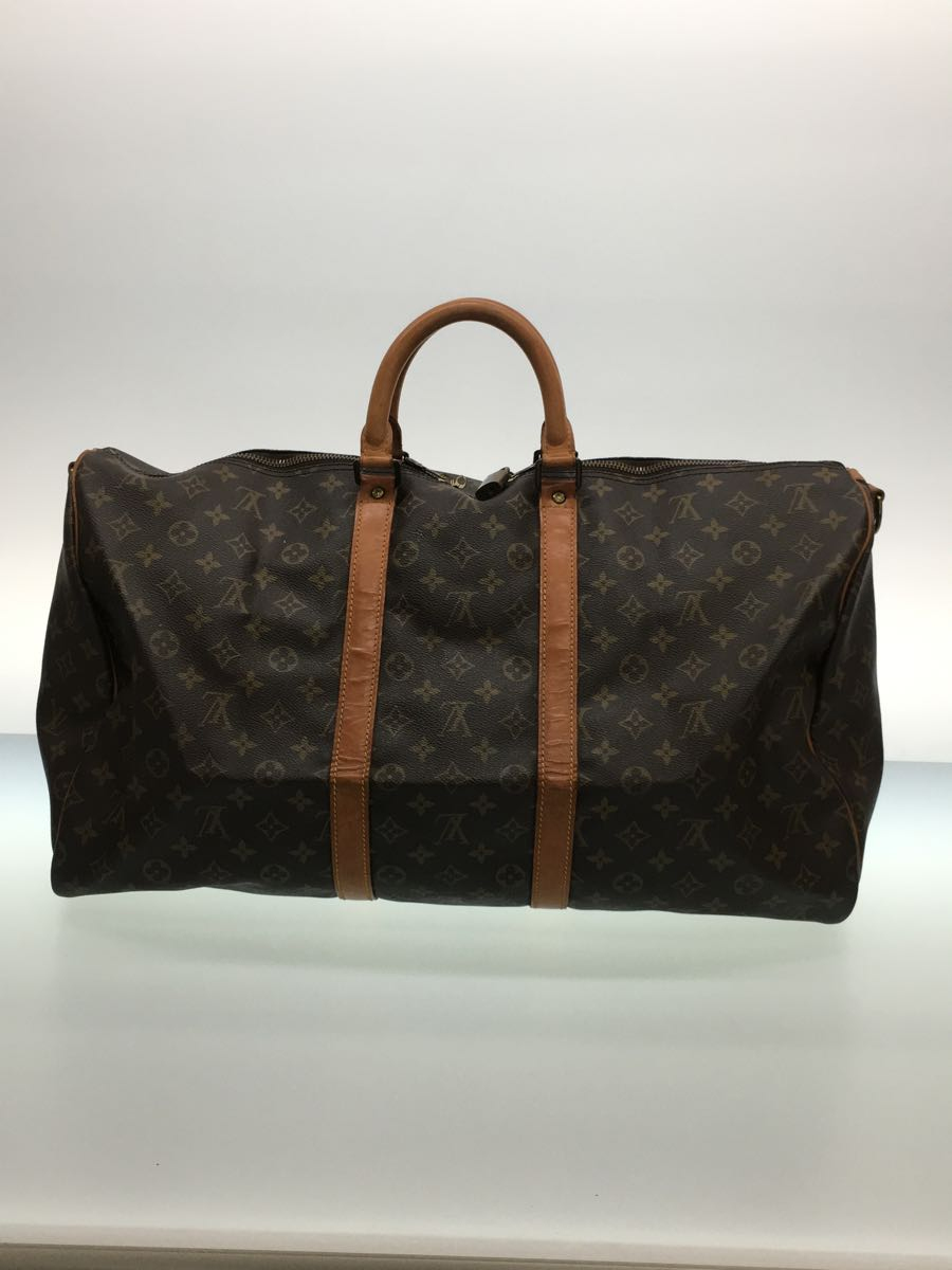 LOUIS VUITTON◇キーポル・バンドリエール55_モノグラム_BRW/PVC/BRW