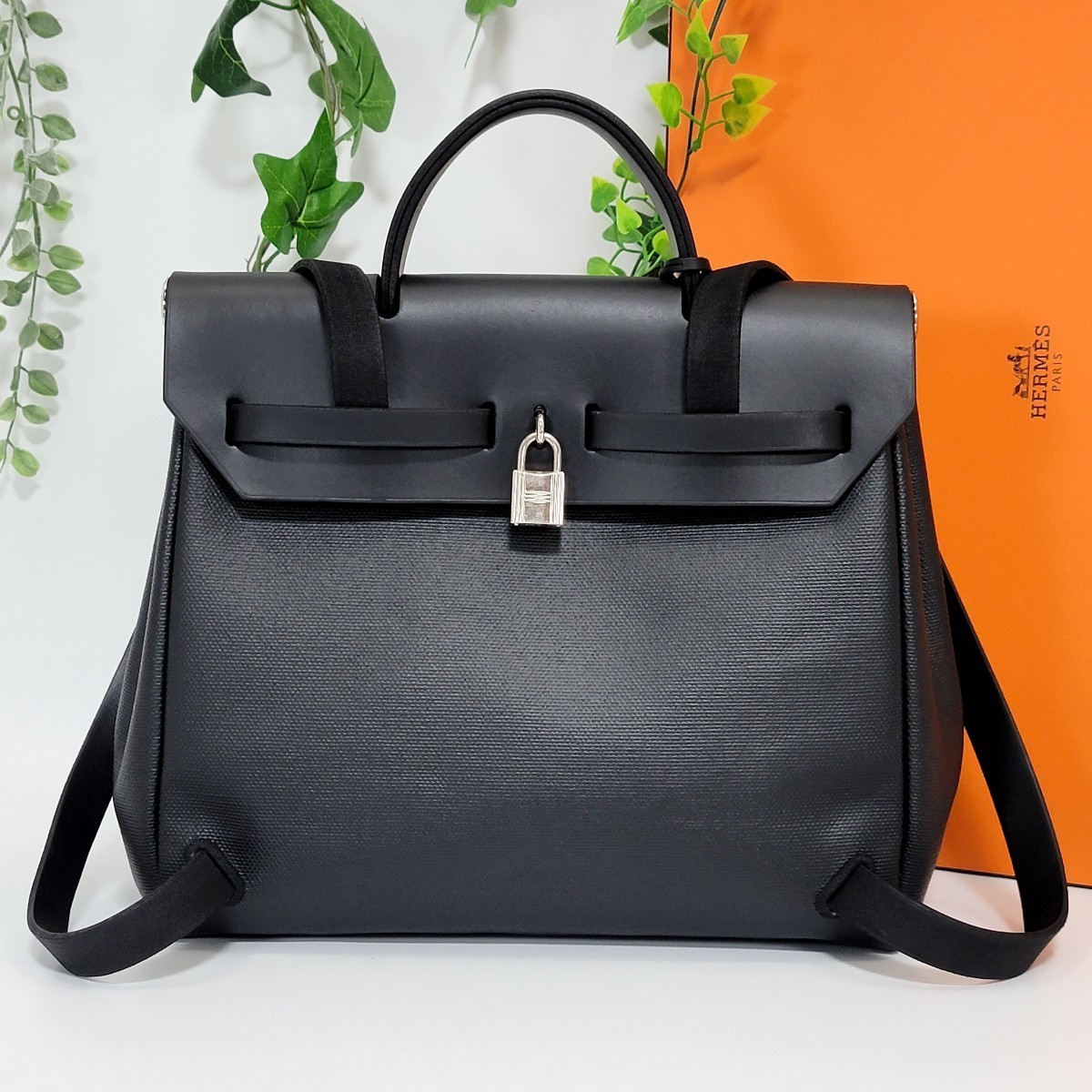 1円【美品】エルメス HERMES エールバッグ リュック ハンドバッグ 2WAY 