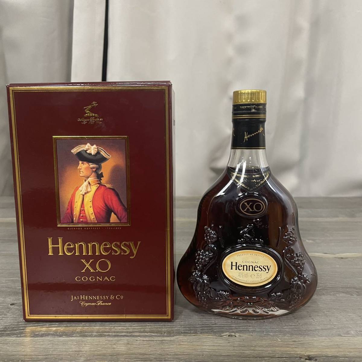 6603 未開栓 ヘネシー 金キャップ クリアボトル コニャック ブランデー Hennessy X.O COGNAC 350ml 40% 箱付き