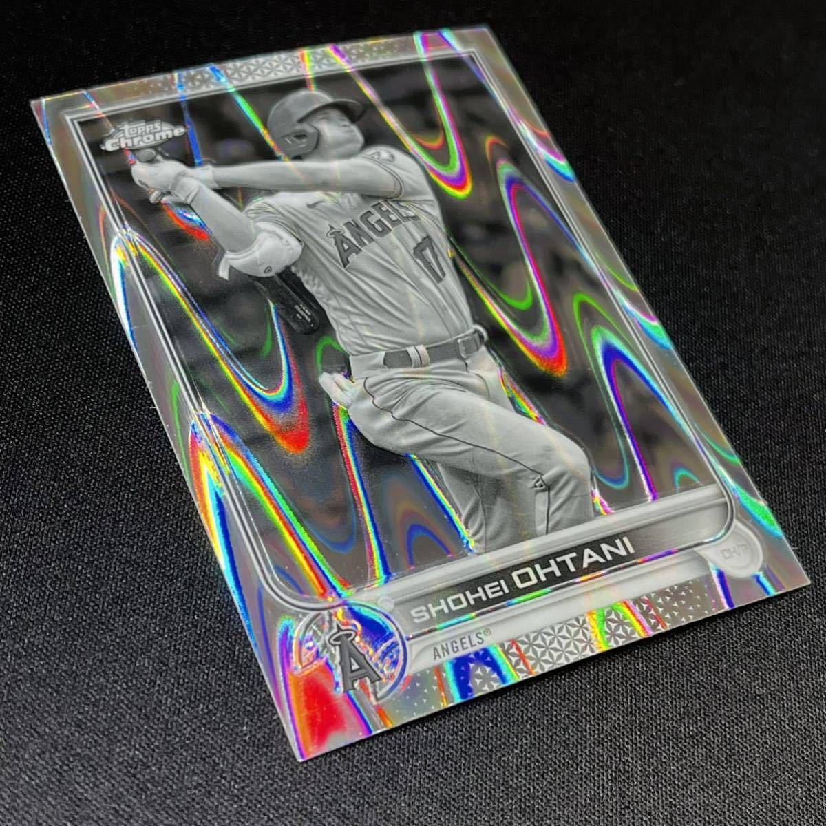 最新 2022 Topps Chrome Sonic 大谷翔平 No.1 モノクロレイウェーブ 