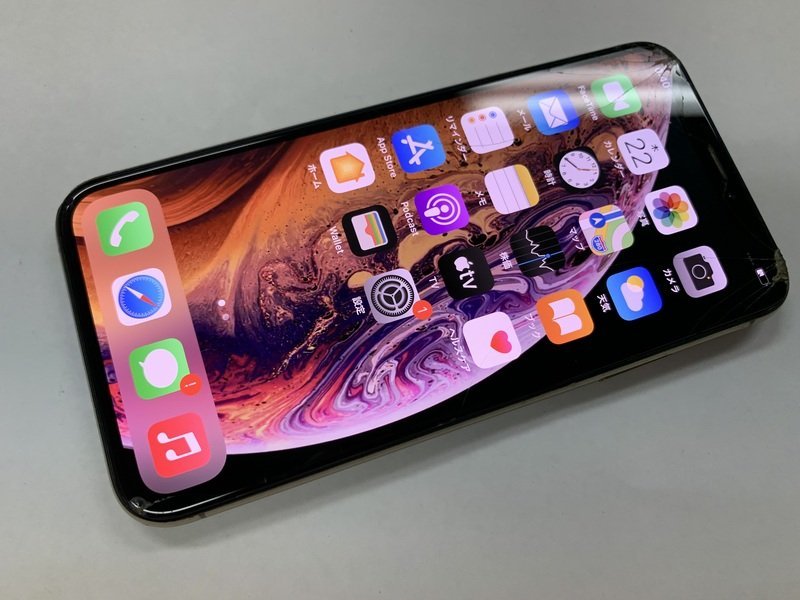 BY534 SIMフリー iPhoneXs ゴールド 256GB ジャンク ロックOFF