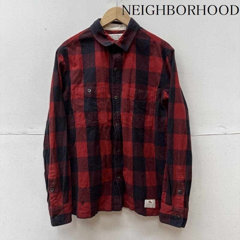 ネイバーフッド 16SS LOGGER/C-SHIRT.LS チェック ネルシャツ シャツ、ブラウス シャツ、ブラウス L 黒 / ブラック X 赤 / レッド