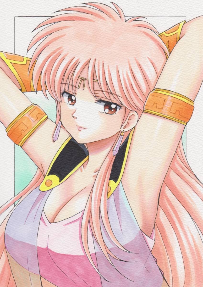 同人手描きイラスト☆ダイの大冒険☆レオナ姫☆B5☆FIG用紙(手描き