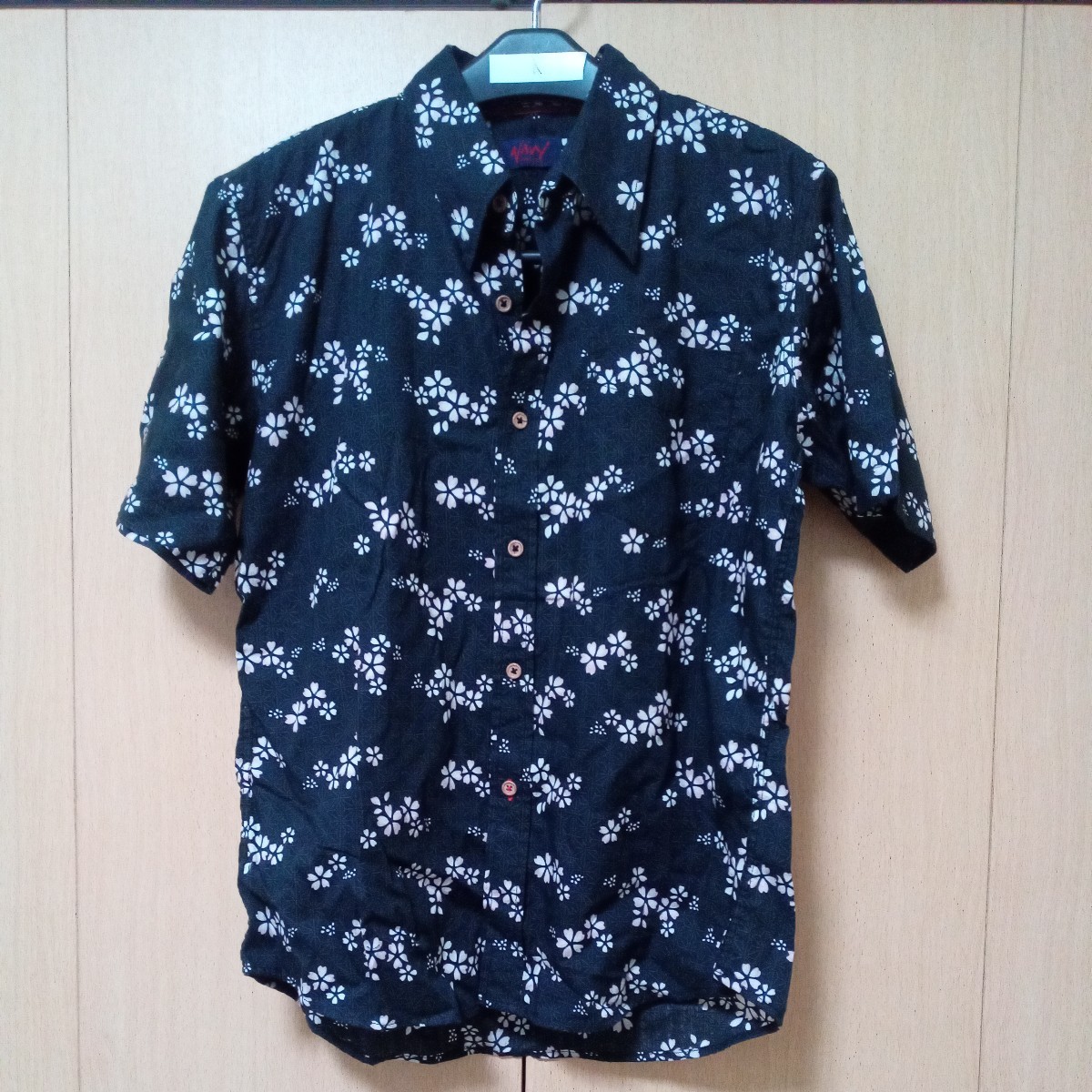 和柄　アロハシャツ　L　-桜柄-