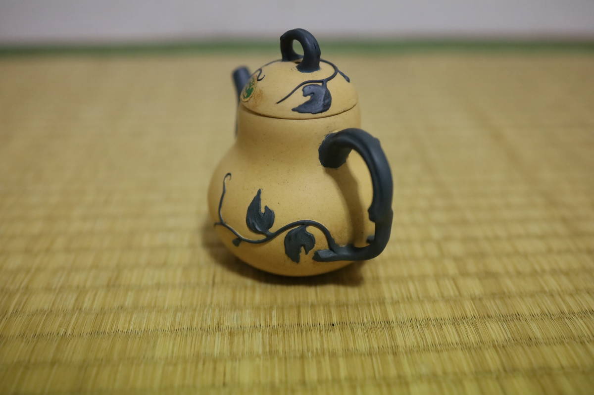 朱泥急須 唐物 中国宜興紫砂壺 無傷 亞萍 在銘 ☆細工☆茶器煎茶道具
