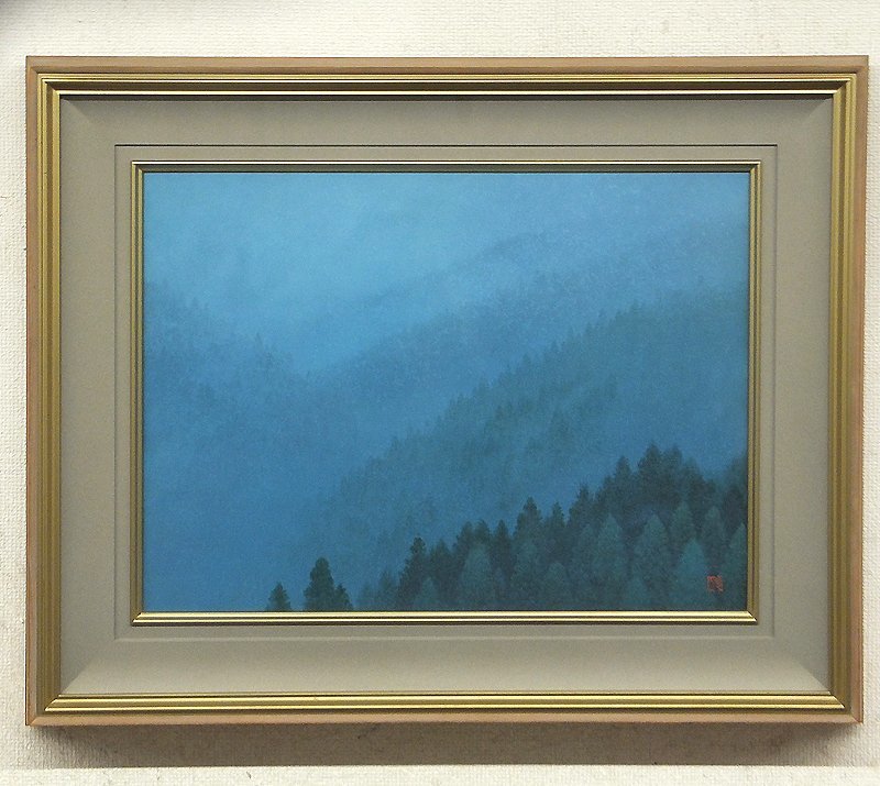 【GLC】佐々木裕而 「霧雲」 ◆三越百貨店取扱・日本画12号共シール 無所属巨匠 百貨店人気画家 逸品!