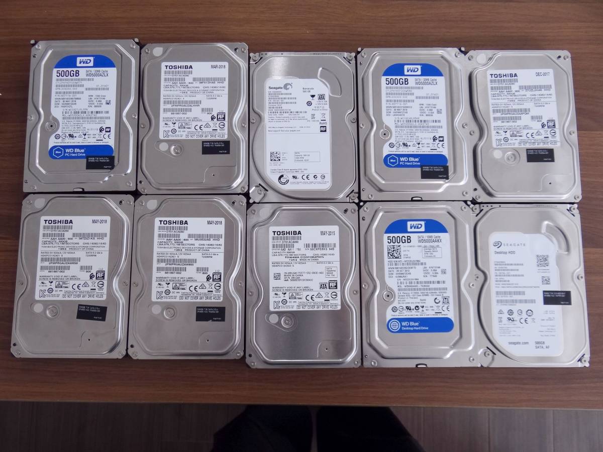 驚きの破格値，低価 3.5インチ 500GB ハードディスク 10台セット 正常 み#4(500GB～)｜売買されたオークション情報、yahooの商品情報をアーカイブ公開 - オークファン 3.5 SerialATA