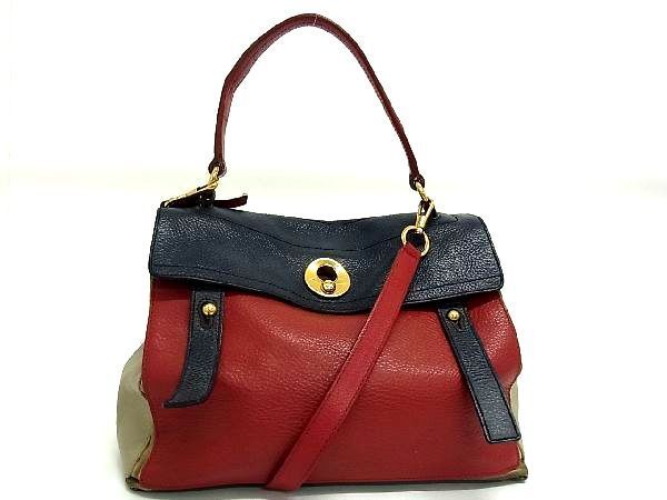 1円 YVESSAINTLAURENT イヴサンローラン ミューズトゥ レザー 2WAY