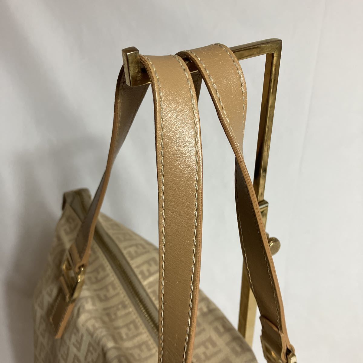 E3] 1円 美品 FENDI フェンディ ズッキーノ ズッカ ハンドバッグ 