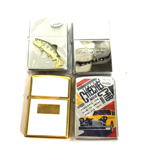 ジッポー CHECKERCAB シルバーカラー×黄×紺×赤系 他 ZIPPO FOR REAL