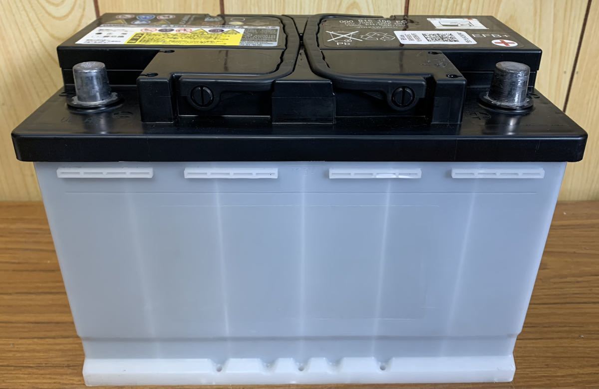 アウディ ＶＷ 純正 EFB バッテリー 000 915 105 FC 中古品 100％良好