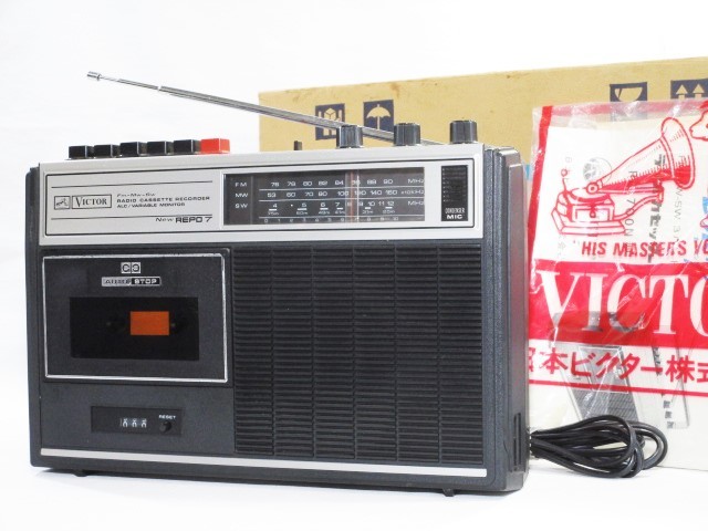 Victor RC-700N昭和レトロ家電 ラジオカセットレコーダー 昭和
