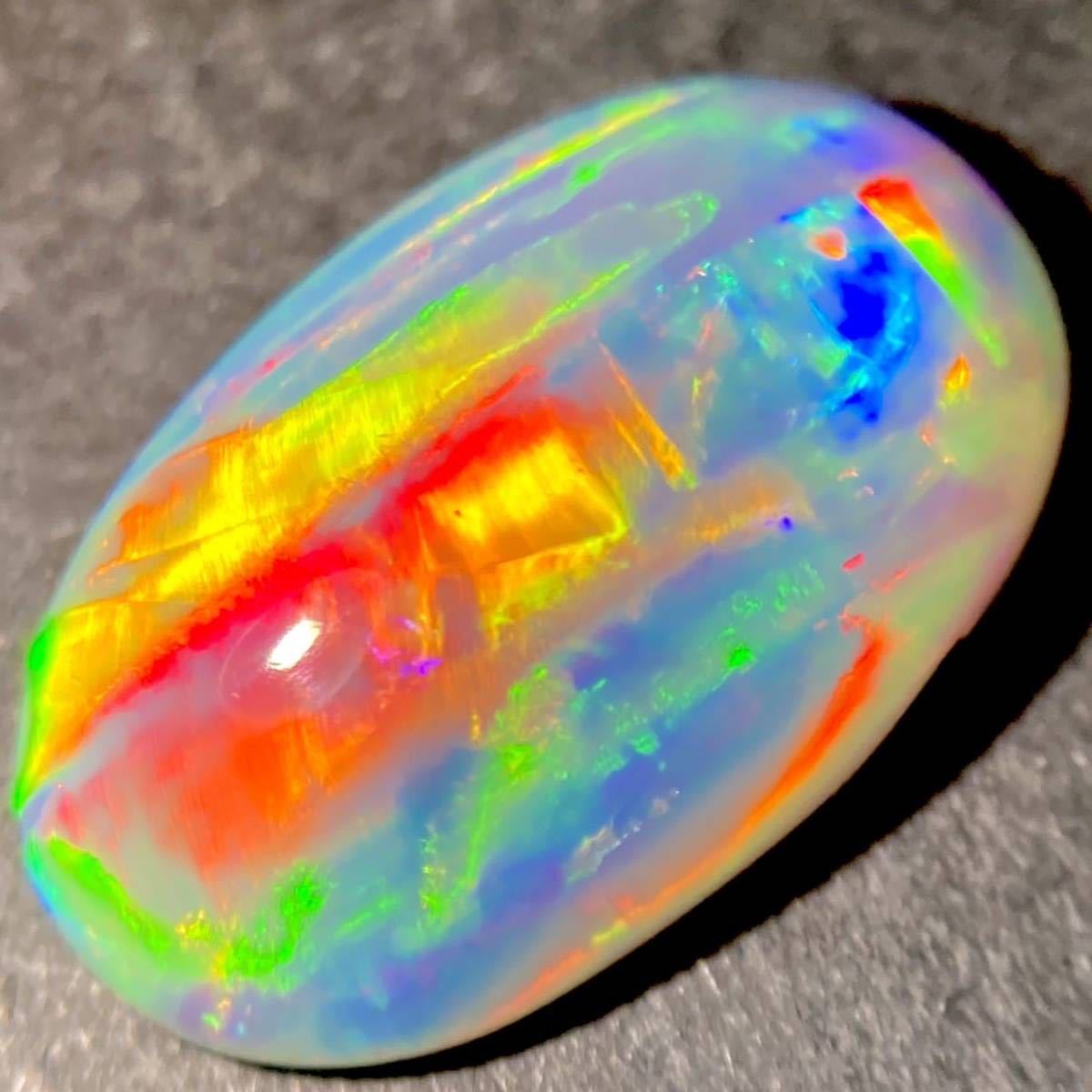濃いオレンジオパール美しい遊色95ct!⁄鉱物標本 遊色効果抜群!!○ 濃いオレンジオパール美しい遊色95ct!⁄鉱物標本 遊色効果抜群!!○