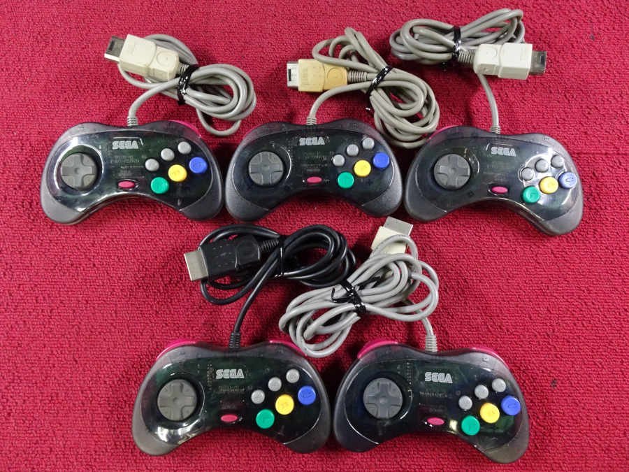 SEGA セガサターン コントローラー スケルトンパッド 5個セット＊ジャンク品【GH】 まとめ売り HSS-0101