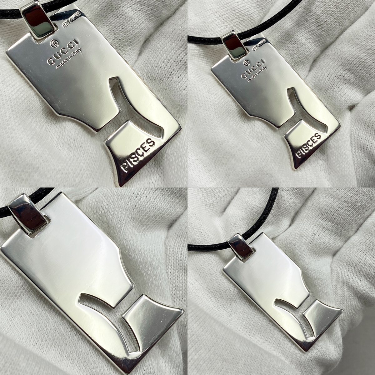 新品仕上 グッチ GUCCI 星座 うお座 PISCES プレート ネックレス 