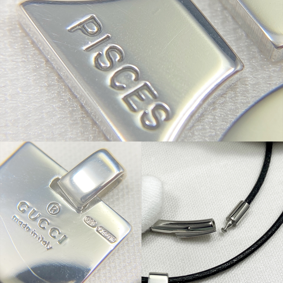 新品仕上 グッチ GUCCI 星座 うお座 PISCES プレート ネックレス 
