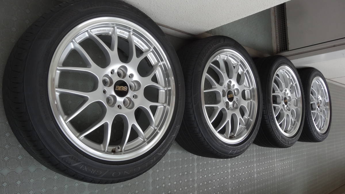 鍛造FORGED BBS RG-R RG714 7.5Jx17+48 レグノ215/45R17 PCD100 5H 4本 