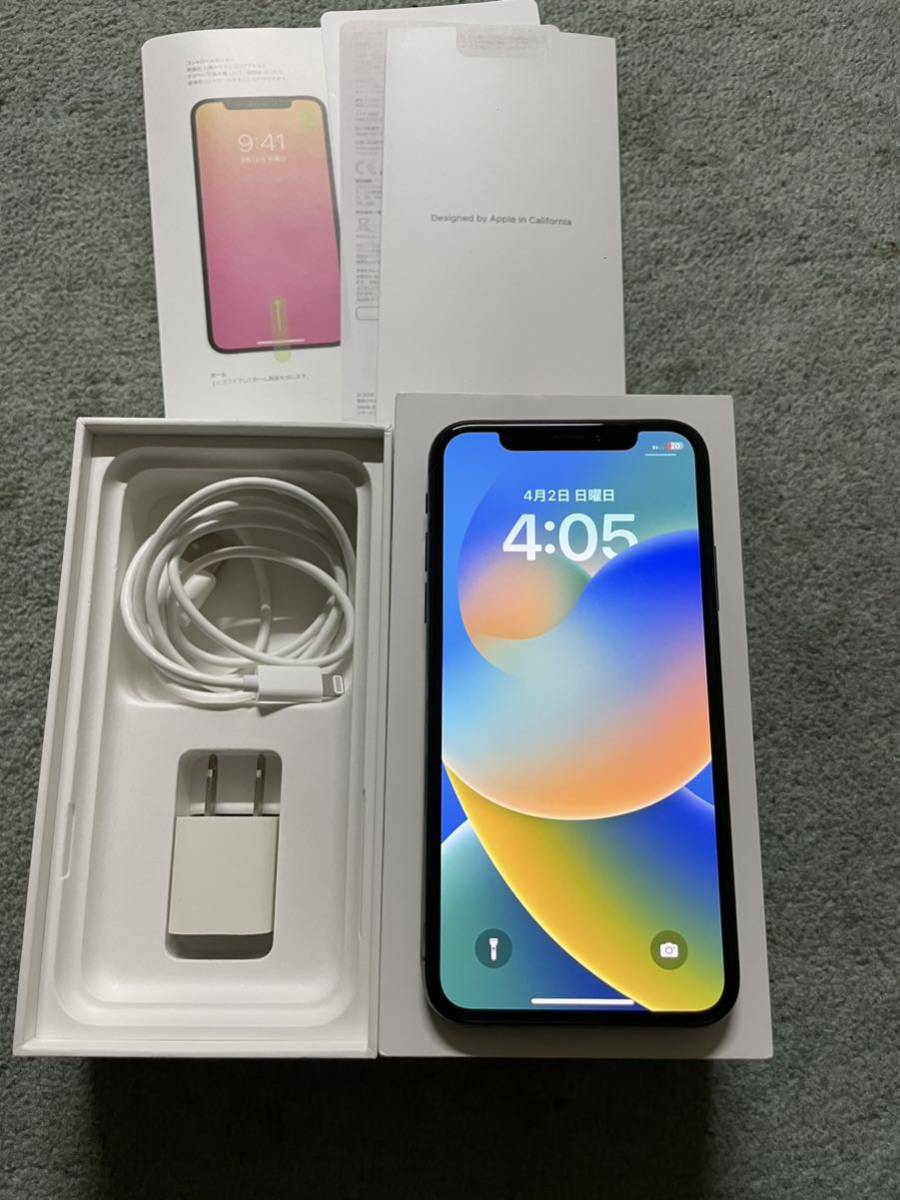 iPhone XS 64GB SIMロック解除 +付属品 iPhoneXS64GBスペースグレイSIM