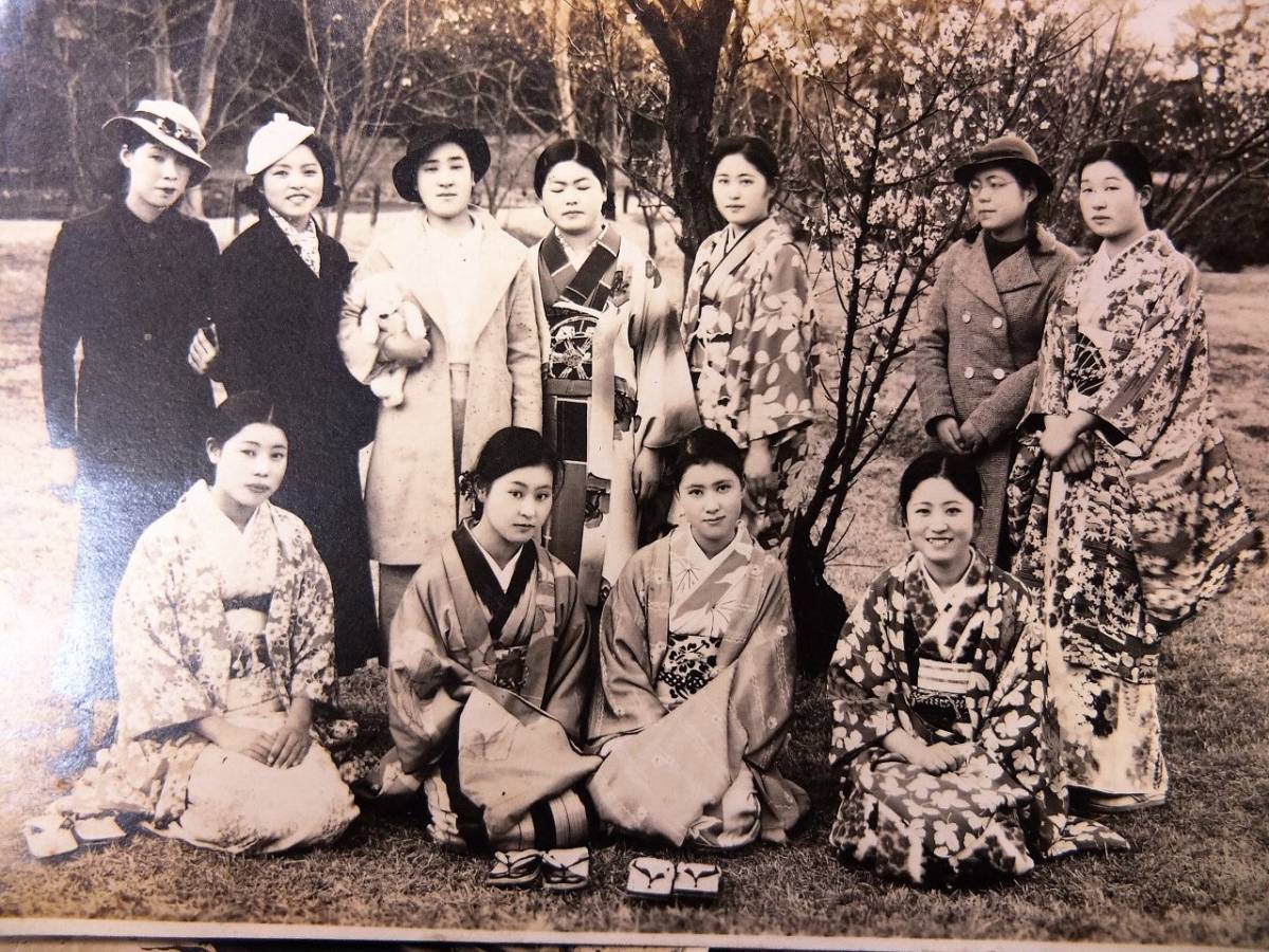 大正-戦前‐昭和 写真帖:台紙付:バラ 女性中心大量400枚 女学生 モダン