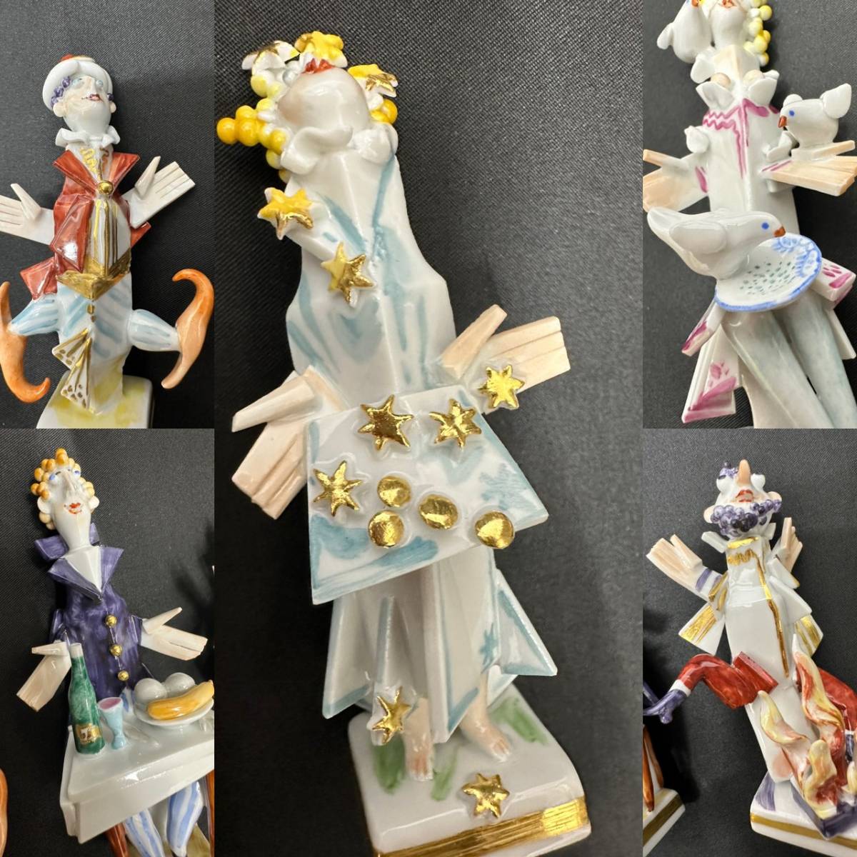 MEISSEN マイセン人形 マイセン メルヘンシリーズ セット販売 MS-387【Meissen】マイセン メルヘン人形5体セット(ガラスケース付き