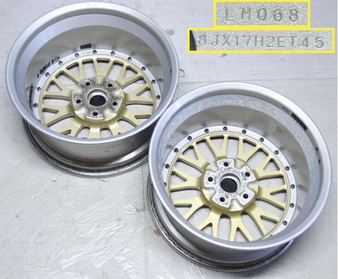 BBS 軽量 鍛造 BBS LM 17インチ LM068 ゴールド 8J 5H-114.3 +45 4本 