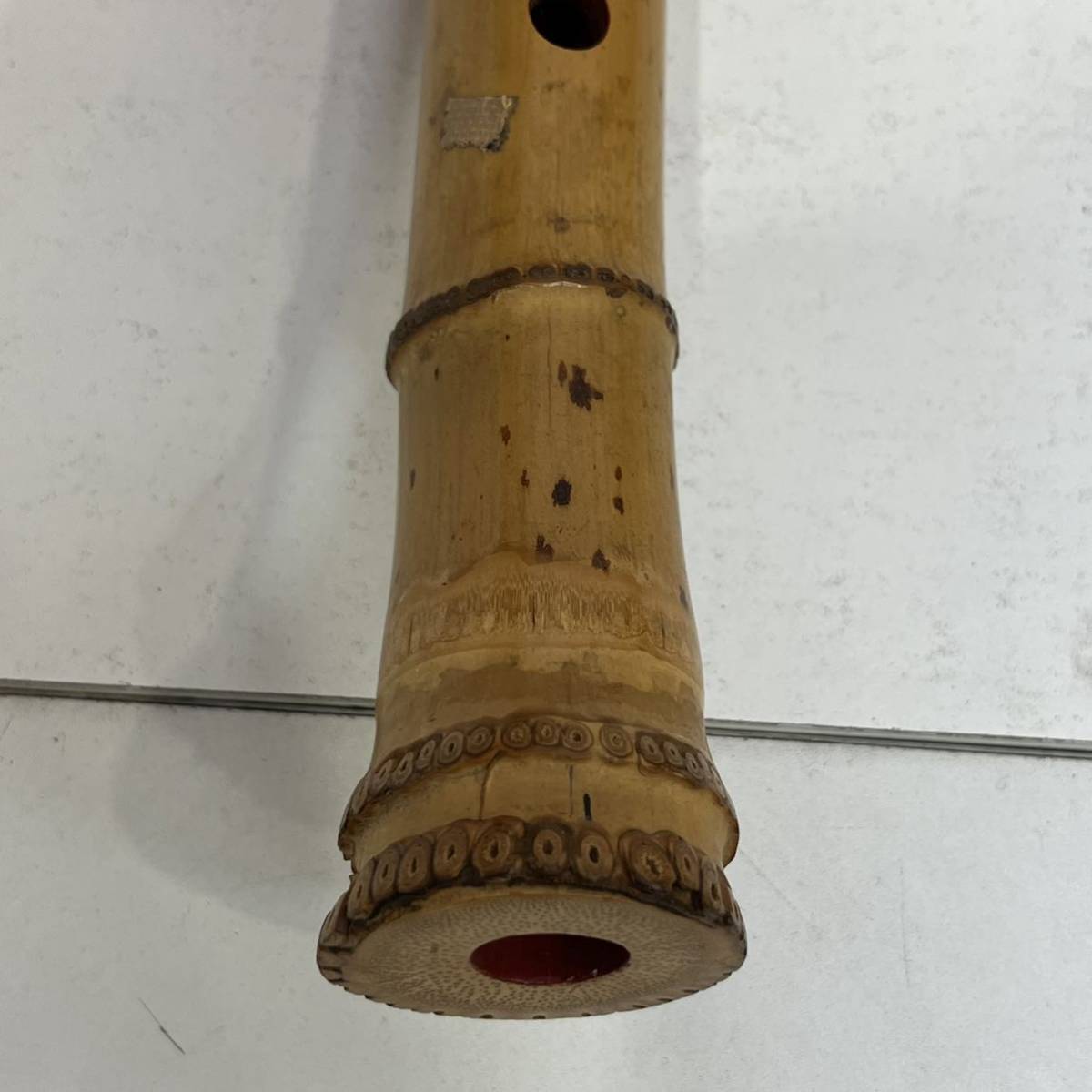 TC0404】尺八 在銘 銘あり 蒼風? 和楽器 伝統楽器 木管楽器 中継ぎ