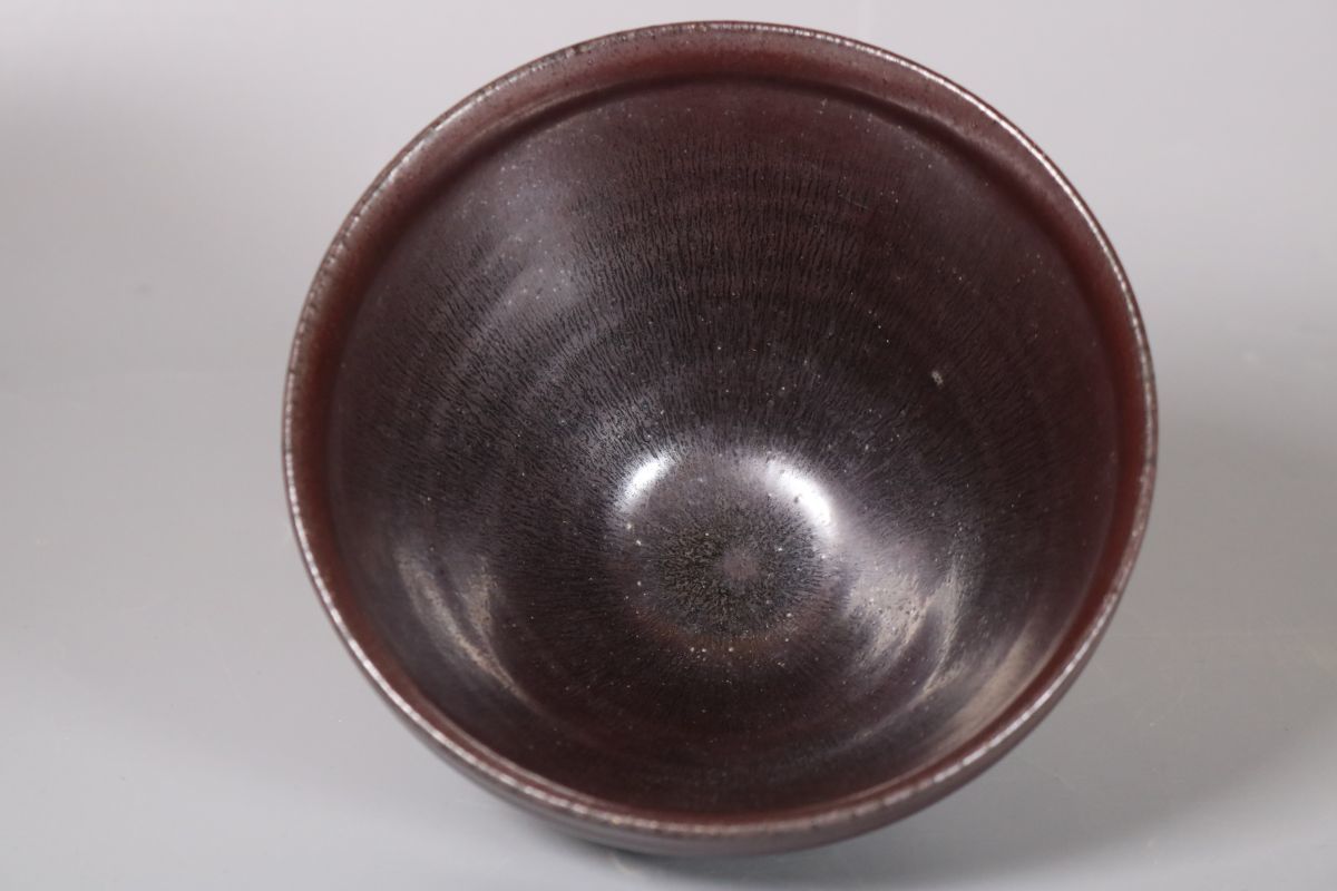 唐物 天目茶碗 時代 茶道具 径約12．5cm 中国美術