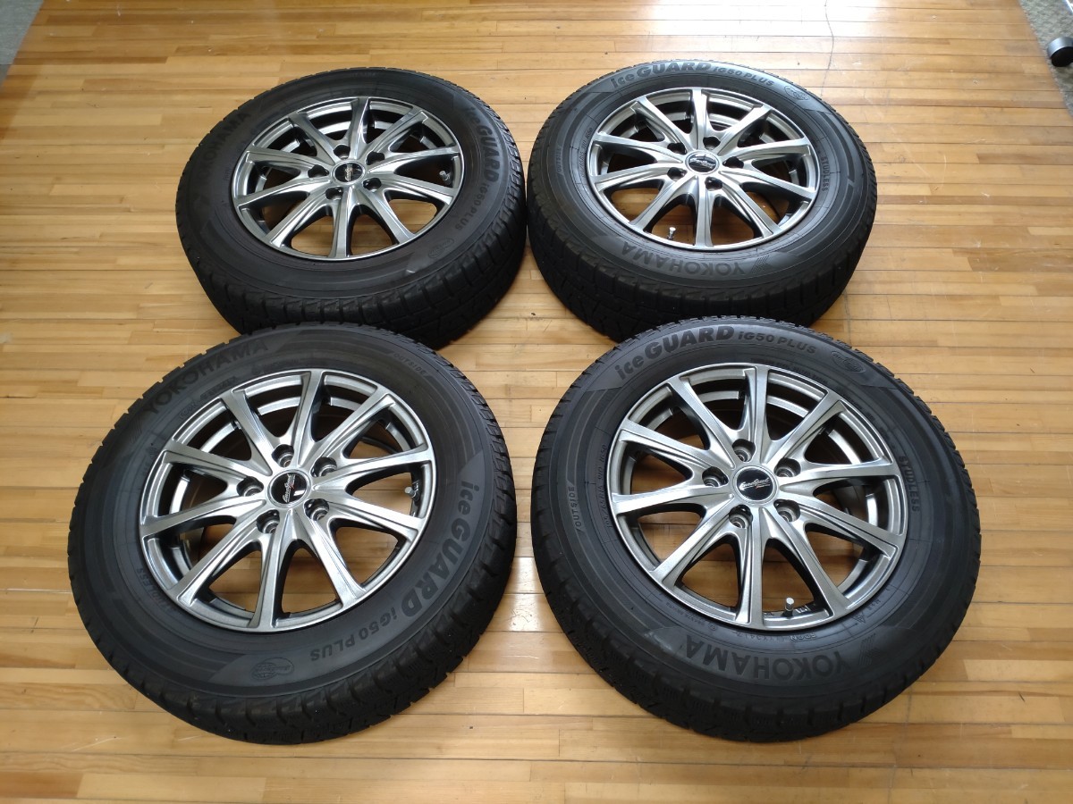 2017年製☆アルミホイールセット☆スタッドレス ヨコハマ アイスガード iG50PLUS☆バリ山☆195/65R15☆70ヴォクシー☆即日発送☆