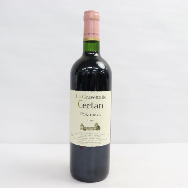 1円～ La Gravette de Certan（ラ グラヴェット ド セルタン）2008 13.5％ 750ml S22J160084
