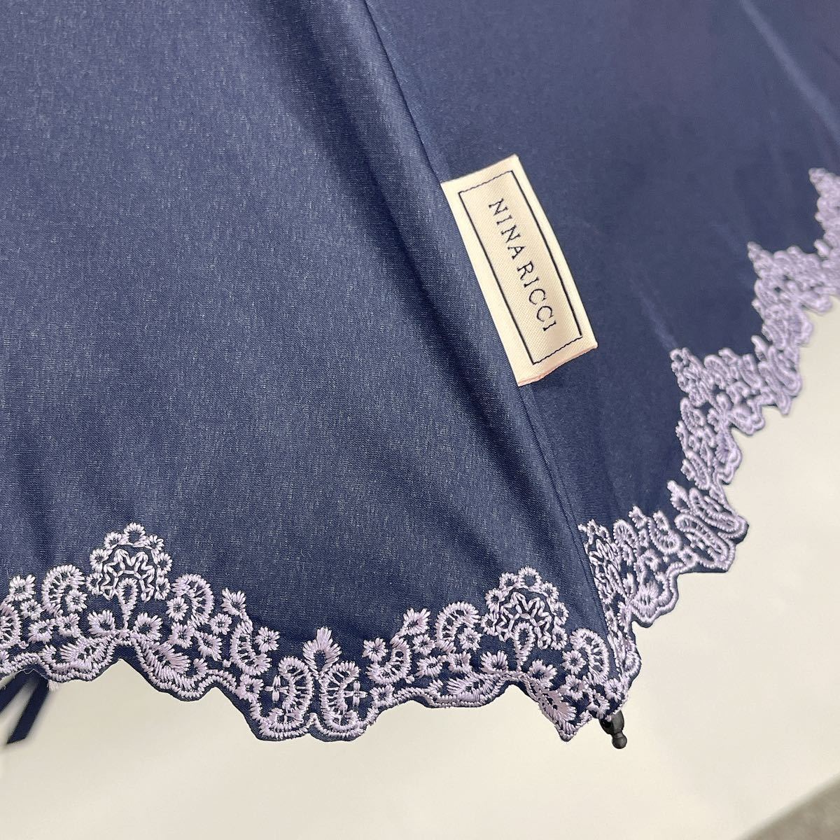新品51742 NINA RICCI ニナリッチ＊大判ラージサイズ 55cm 紺 