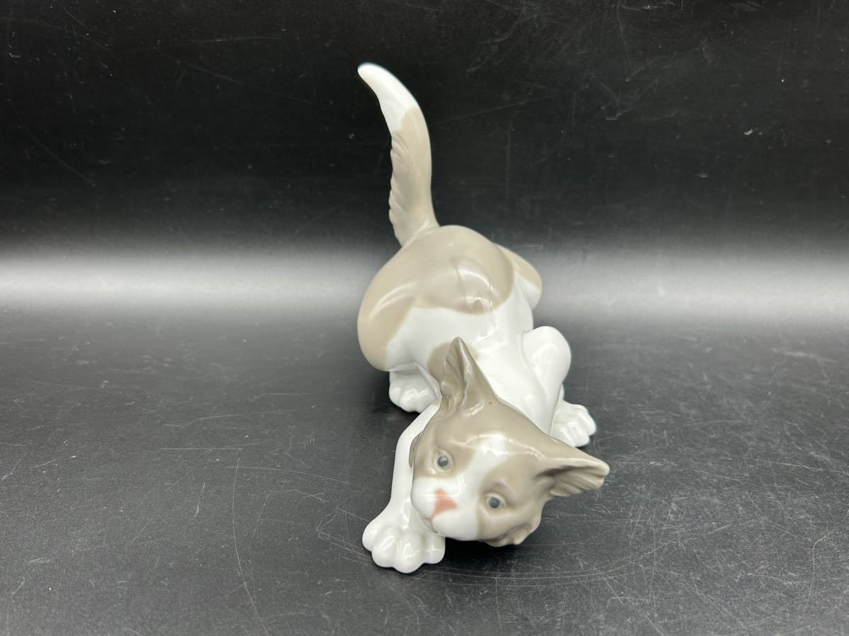 M-44】LLADRO リヤドロ 猫 ネコ フィギュリン 置物 インテリア LLADRO