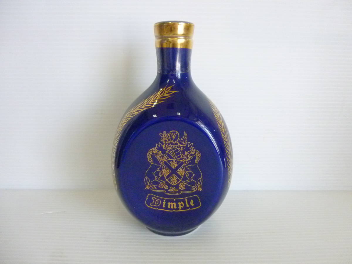 55943◇古酒/未開栓 Dimple/ディンプル ブルー/青色 陶器ボトル 