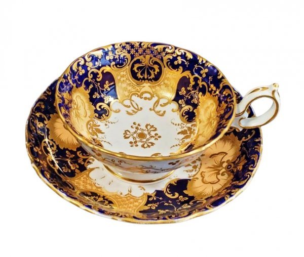 1840年代 ミントン minton キャビネット カップ ソーサ 金彩コバルト