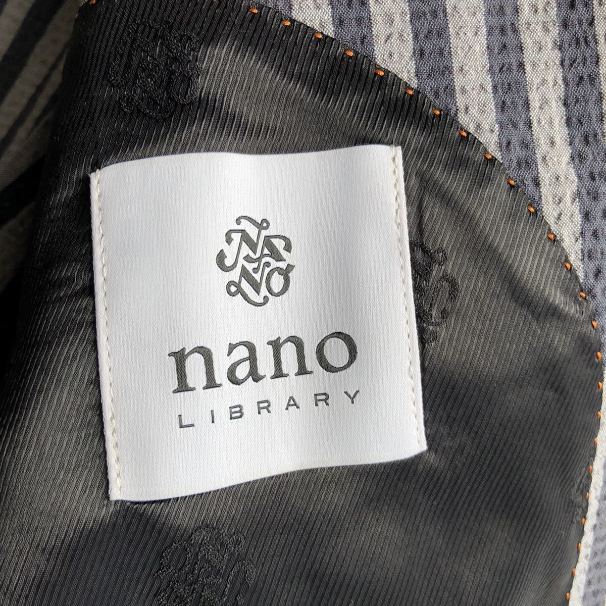 美品】 ナノユニバース コットン ポリエステル 2B ジャケット シア 