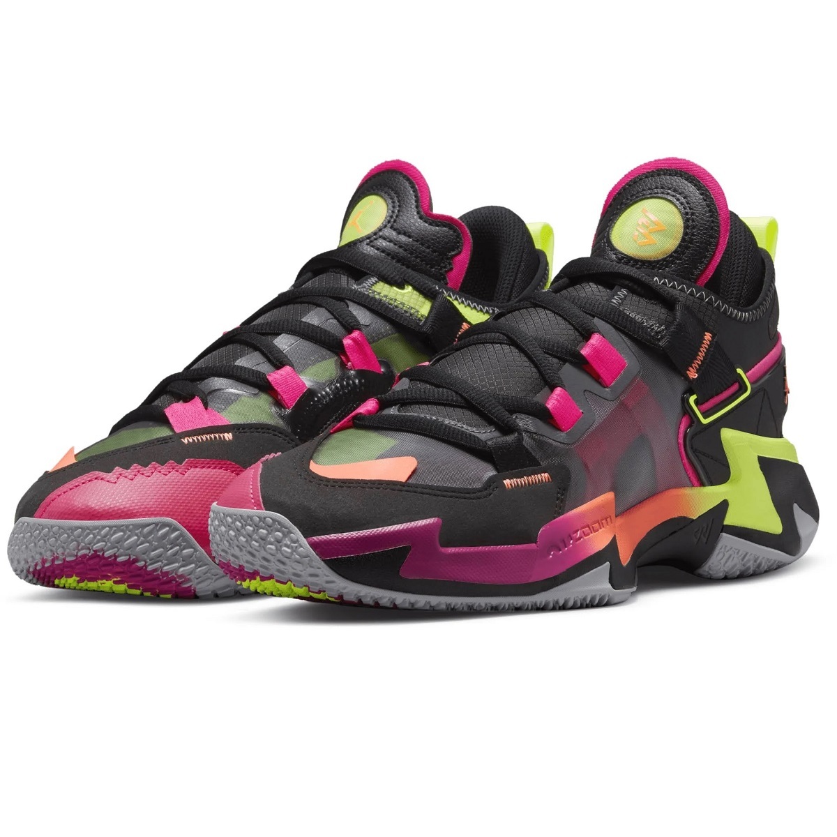 NIKE JORDAN WHY NOT ZERO.5 PF 黒/蛍光黄/濃ピンク/灰 25.5cm ナイキ 