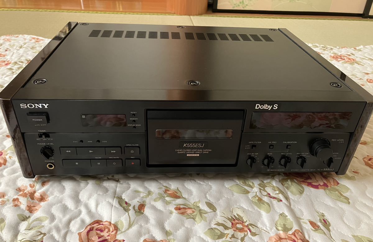 SONY TC-K555ESJ カセットデッキ ／ 純正リモコン付き SONY ソニー TC-K555ESJ リモコン付 中古美品 SONY TC-K555ESJ ソニー