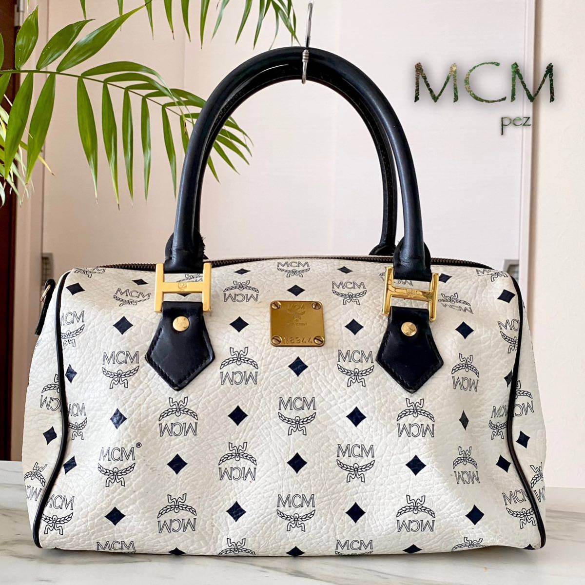 MCM ヴィセトス エムシーエム ハンドバッグ ミニボストン ボストン 超 