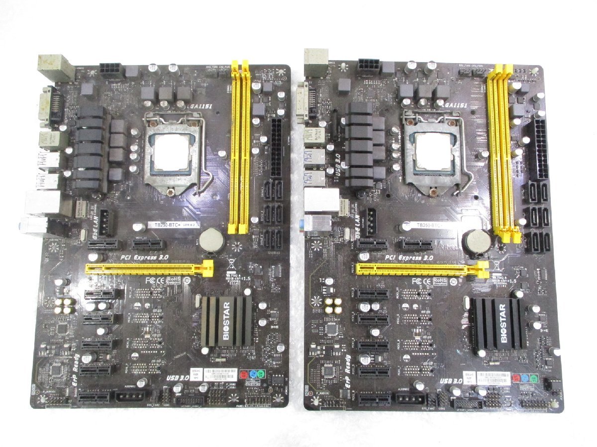 ☆BIOSTAR TB250-BTC+ CPU Intel Core i3-7100 マザーボード 2台セット 未確認 ジャンク w4116