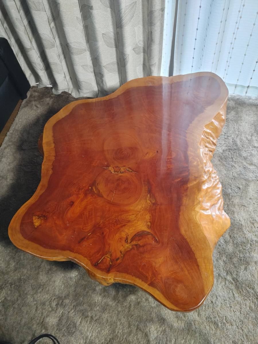 高級】一枚板の座卓 銘木 ヴィンテージ 無垢テーブル ◎最高級逸品