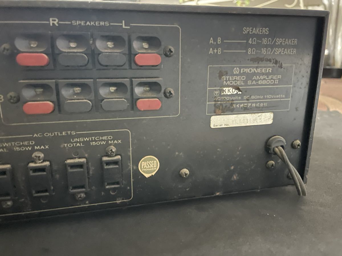 整備品 Pioneer パイオニア プリメインアンプ SA-6800II Pioneer SA